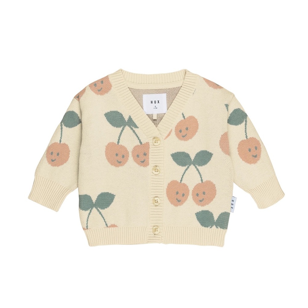 🆕🏷️ HUXBABY 🍒 KNIT CARDIGAN 🤍🍒